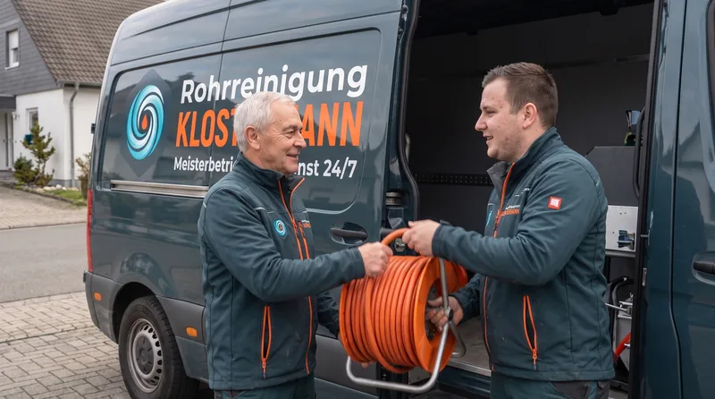 Equipment-Verladung in den Einsatzwagen von Rohrreinigung Klostermann